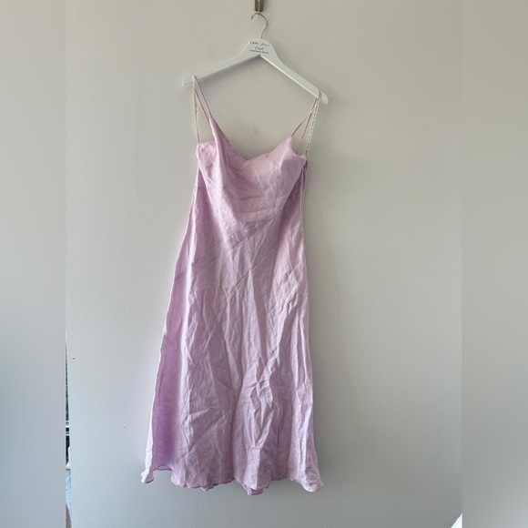 FAVORITE DAUGHTER Josette Linen Purple Dress 10 - Picture 4 of 7